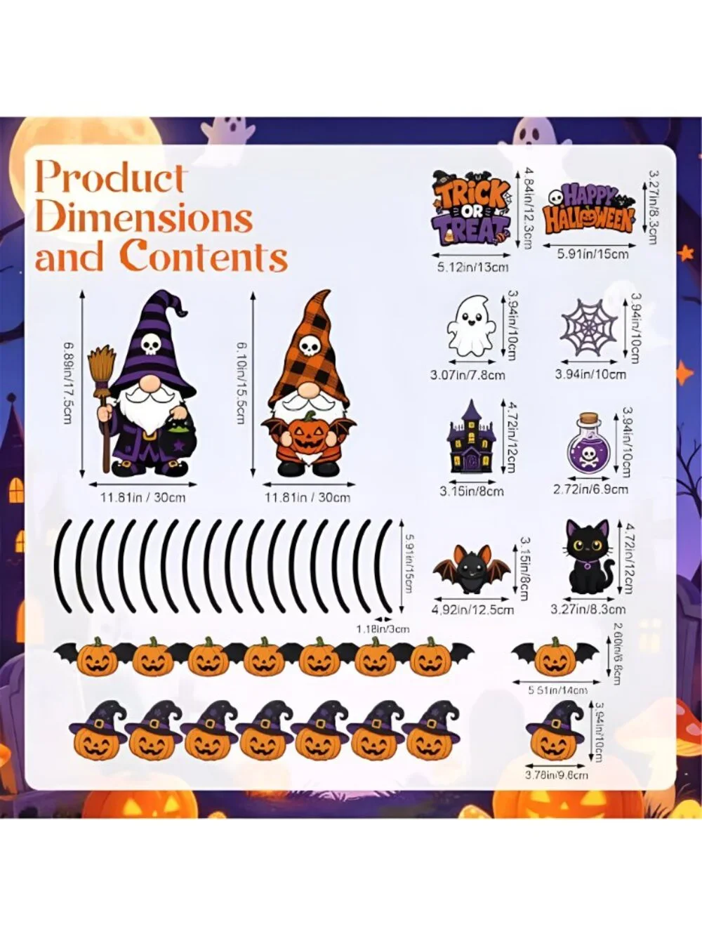 32pcs Halloween Car & Refrigerator Decoration Stickers